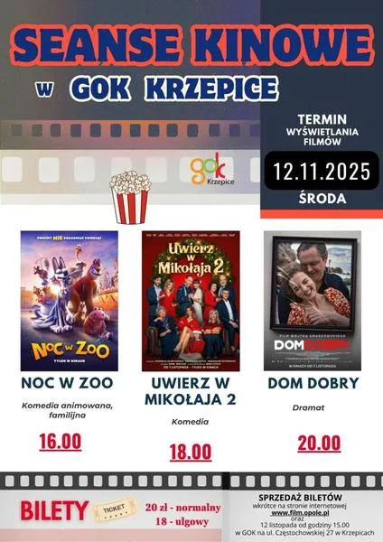 Godziny seansów w mieście