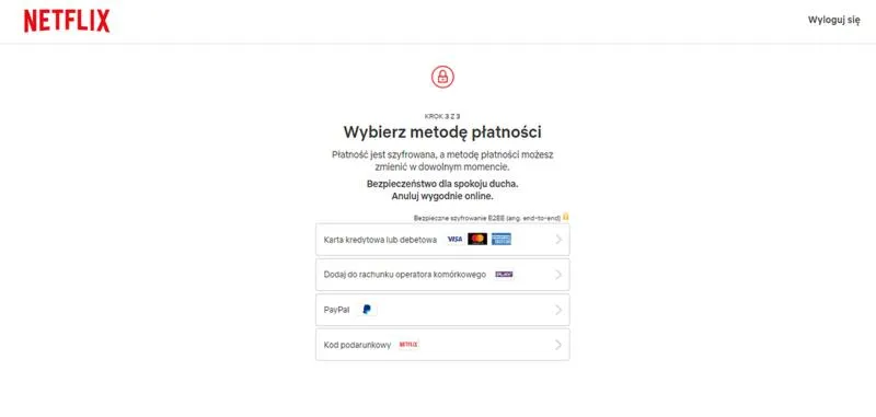 Płatności za Netflix
